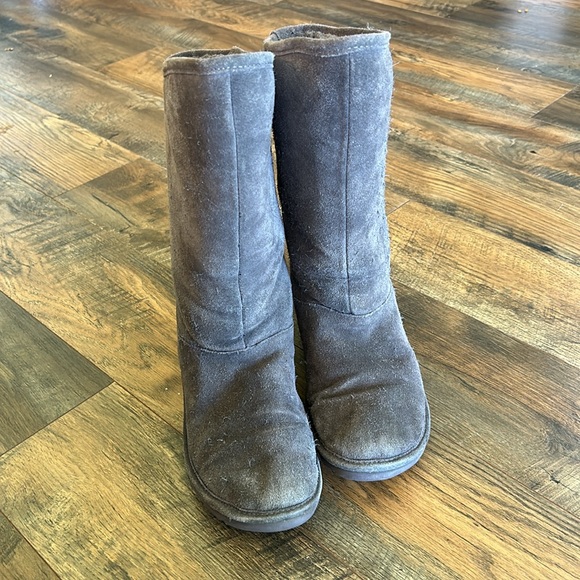 Bearpaw Phylly Gray Suede Snowboots - Picture 3 of 6